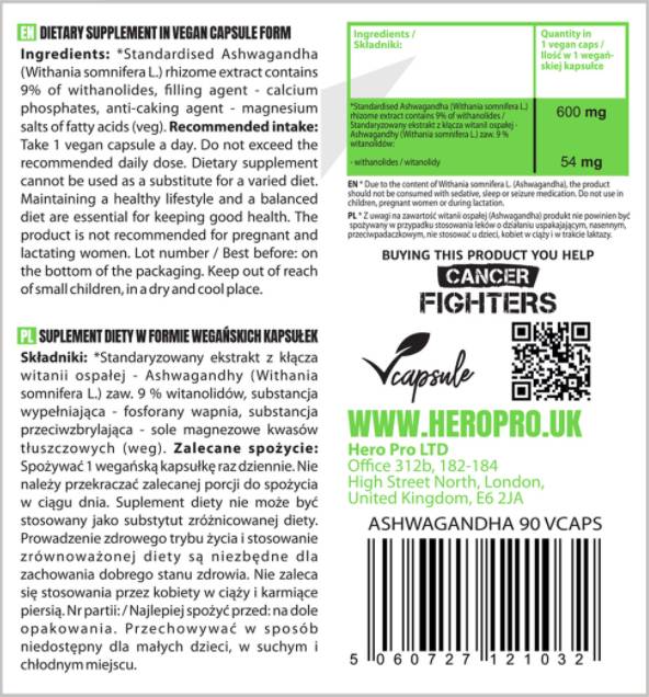 Extrakt Ashwagandha 600 mg - 90 kapsúl