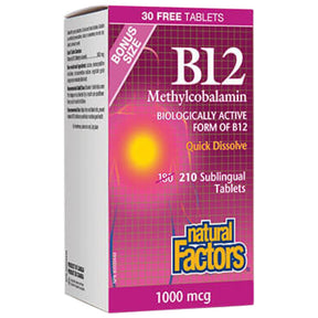 B12 Methylcobalamin 1000 mcg - 210 Sublingual tablets - Nutra Best Europe