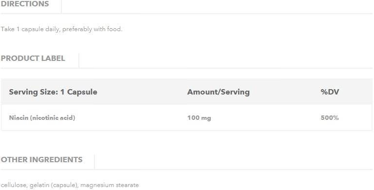 Niacín 100 mg - 100 kapsúl