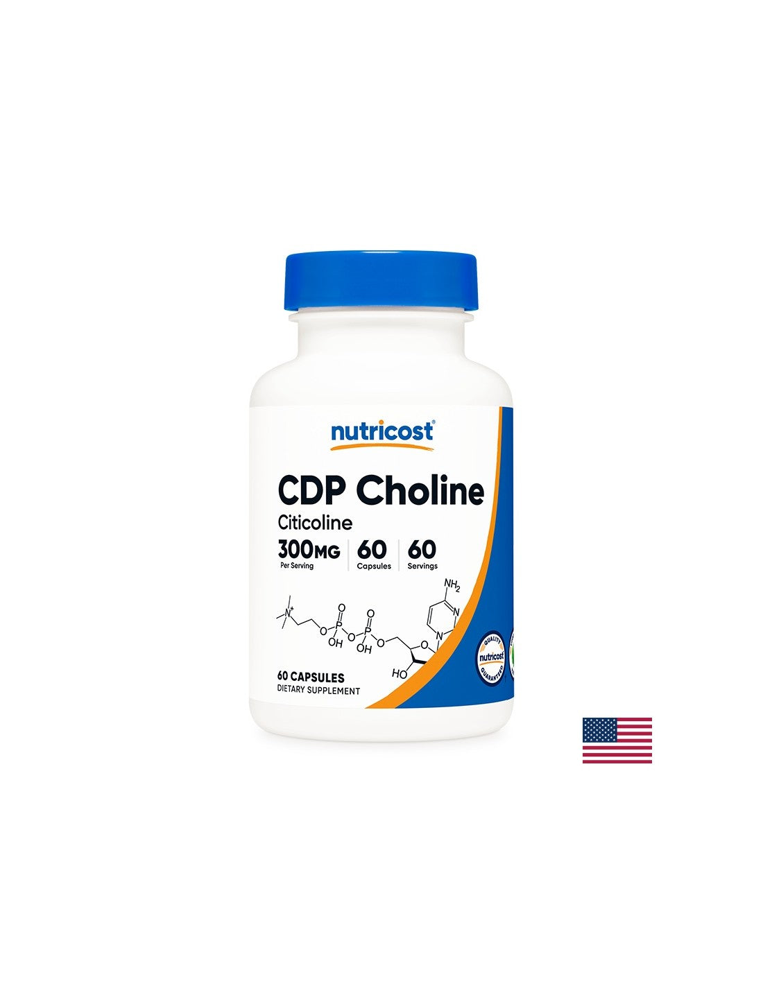 Nervový systém - Citicoline (CDP Cholín), 300 mg x 60 kapsúl <tc>Nutricost</tc>