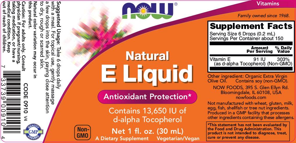Prírodná tekutina vitamínu E D -alfa tocoferol - 30 ml