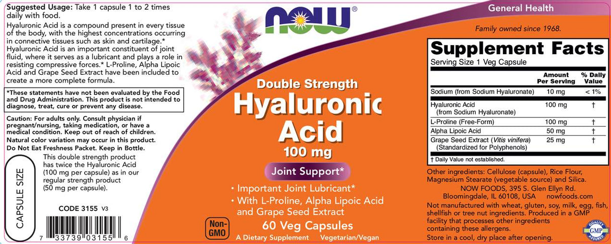 Kyselina hyalurónová 100 mg - 60 kapsúl