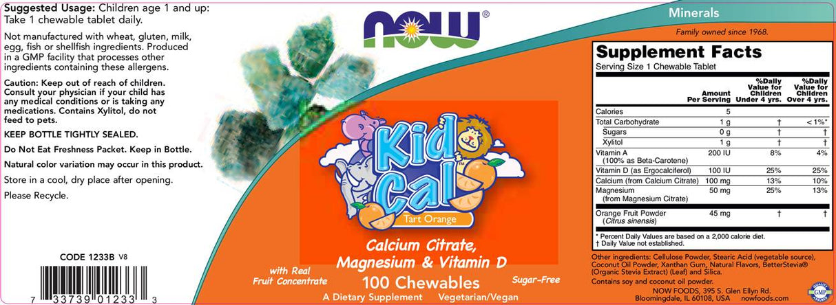 Kid Cal - Mag - 100 žuvacích tabliet