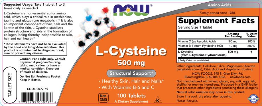L -Cysteine ​​500 mg - 100 tabliet