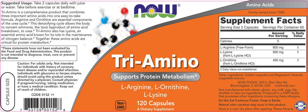 Tri-amino / l-arginín L-Onnitine L-lyzín-120 kapsúl