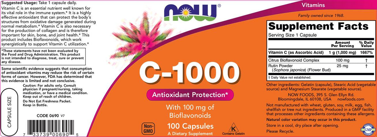 Vitamín C -1000 / s bioflavonoidmi - 100 kapsúl