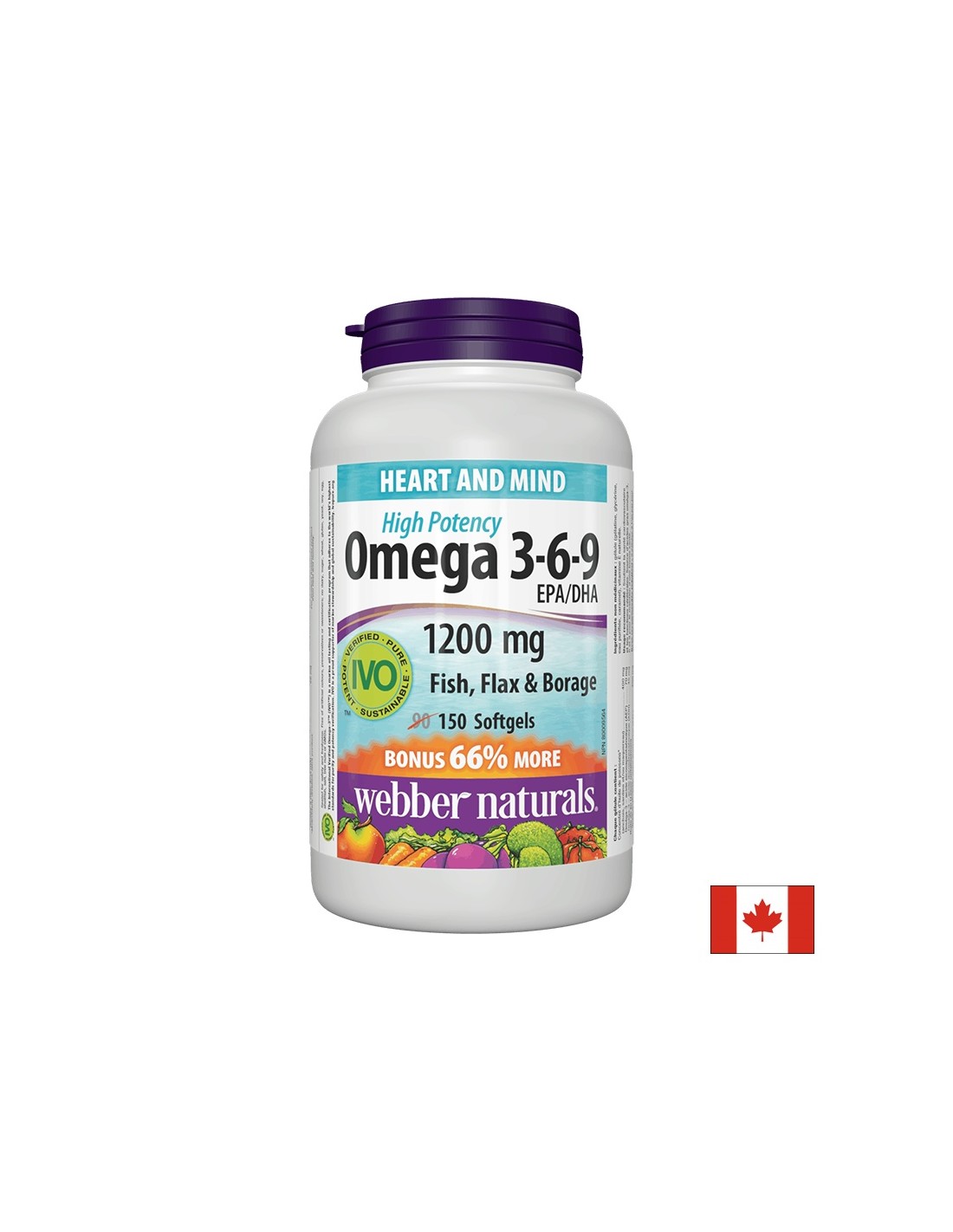 Omega 3-6-9 Esenciálne mastné kyseliny-hormonálna rovnováha, funkcia srdca a mozgu, 1200 mg x 150 softgelských kapsúl