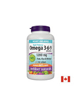 Omega 3-6-9 Esenciálne mastné kyseliny-hormonálna rovnováha, funkcia srdca a mozgu, 1200 mg x 150 softgelských kapsúl