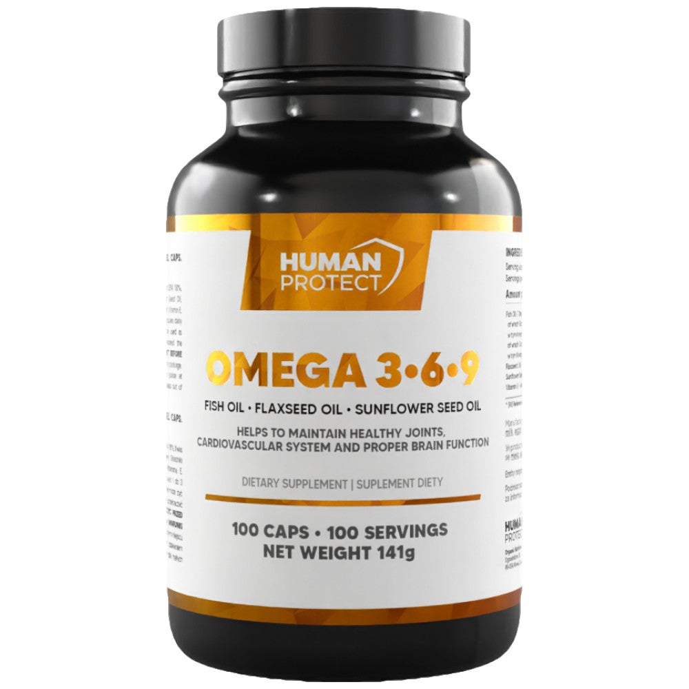 Omega 3-6-9 | s rybím olejom, ľanovým olejom a slnečnicovým olejom - 100 kapsúl