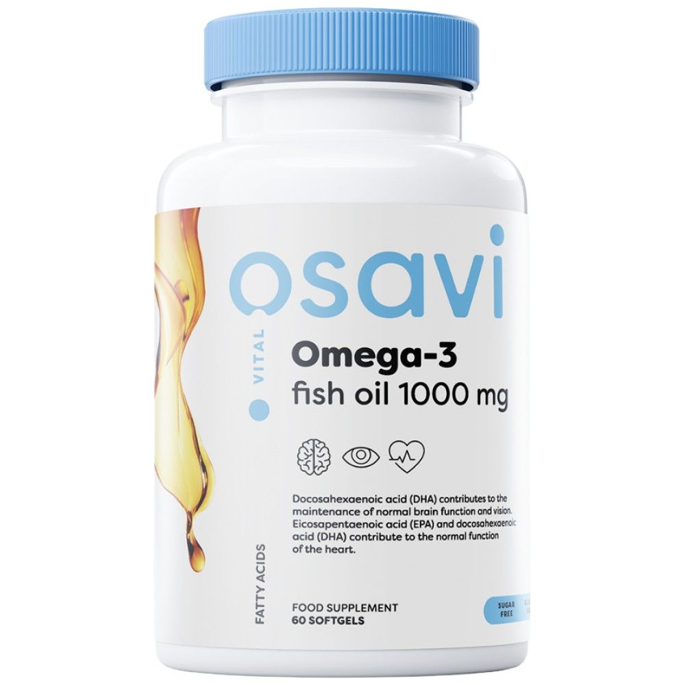 Omega 3 rybí olej 1000 mg / citrónová príchuť - 60 gélových kapsúl