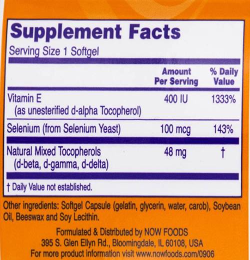 Vitamín E -400 + selén - 100 gélových kapsúl