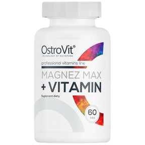 Magnez MAX + Vitamin 60 Tablets - Nutra Best Europe