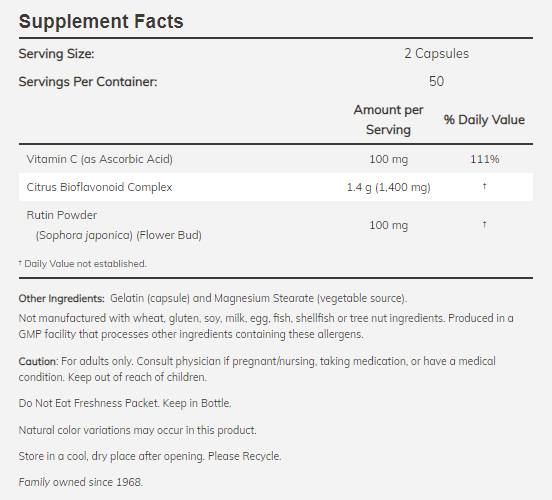 Citrusové bioflavonoidy 700 mg - 100 kapsúl