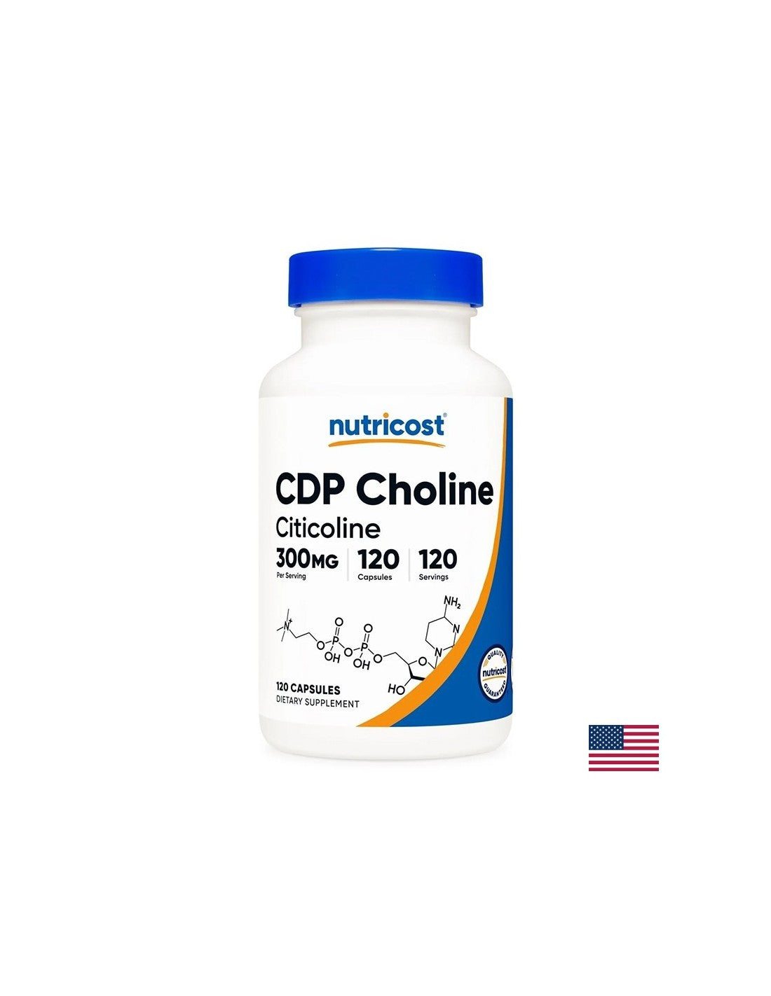 CDP cholín a citicolín pre pamäť a koncentráciu, 300 mg x 120 kapsúl počas 4 mesiacov príjmu