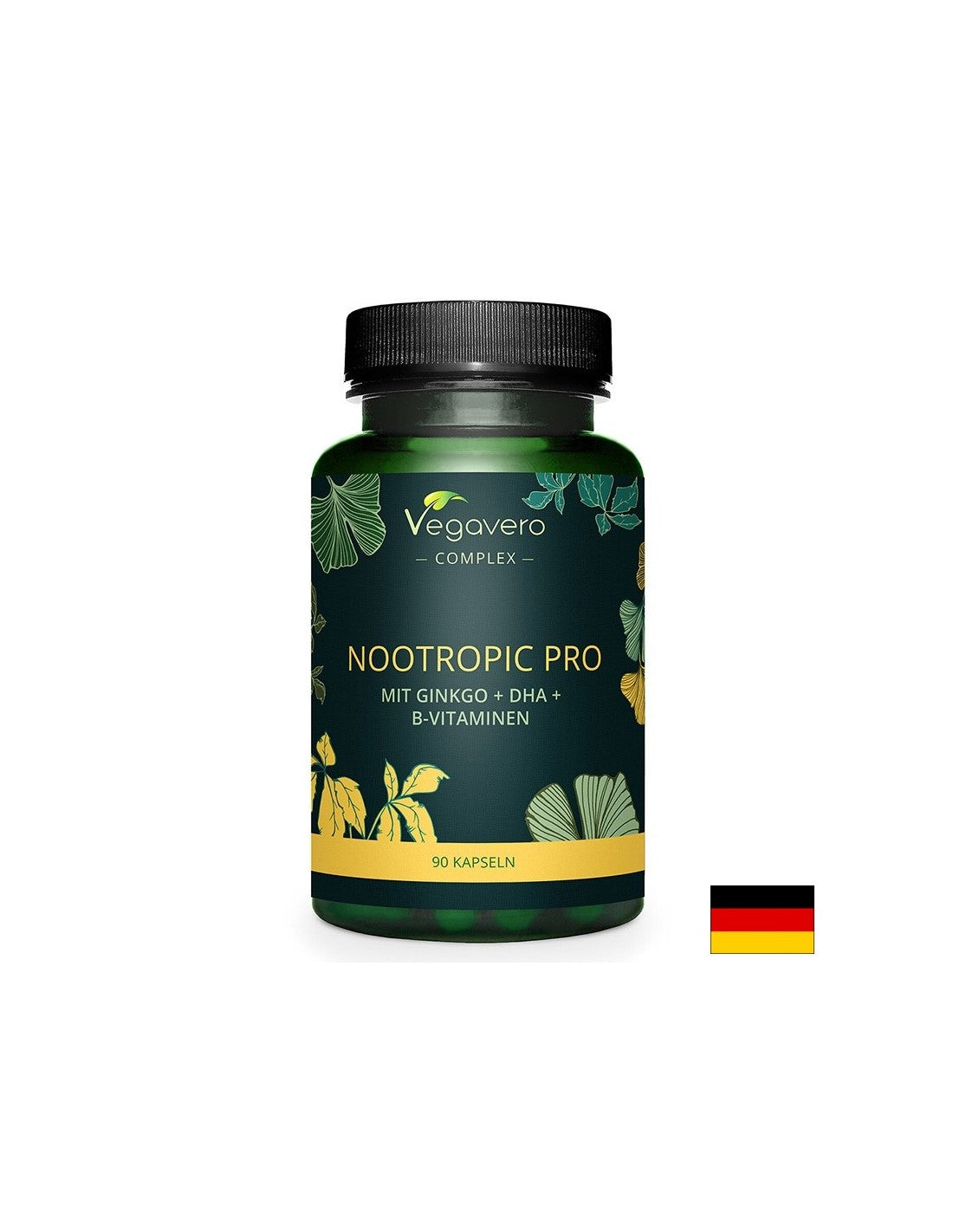 Pamäť a koncentrácia - Nootropic Pro s ginkgo bilobou, DHA a vitamínmi B, 90 kapsúl <tc>Vegavero</tc>