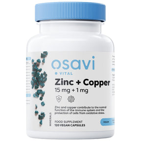 Zinc + Copper | L-OptiZinc® - 120 capsules - Nutra Best Europe