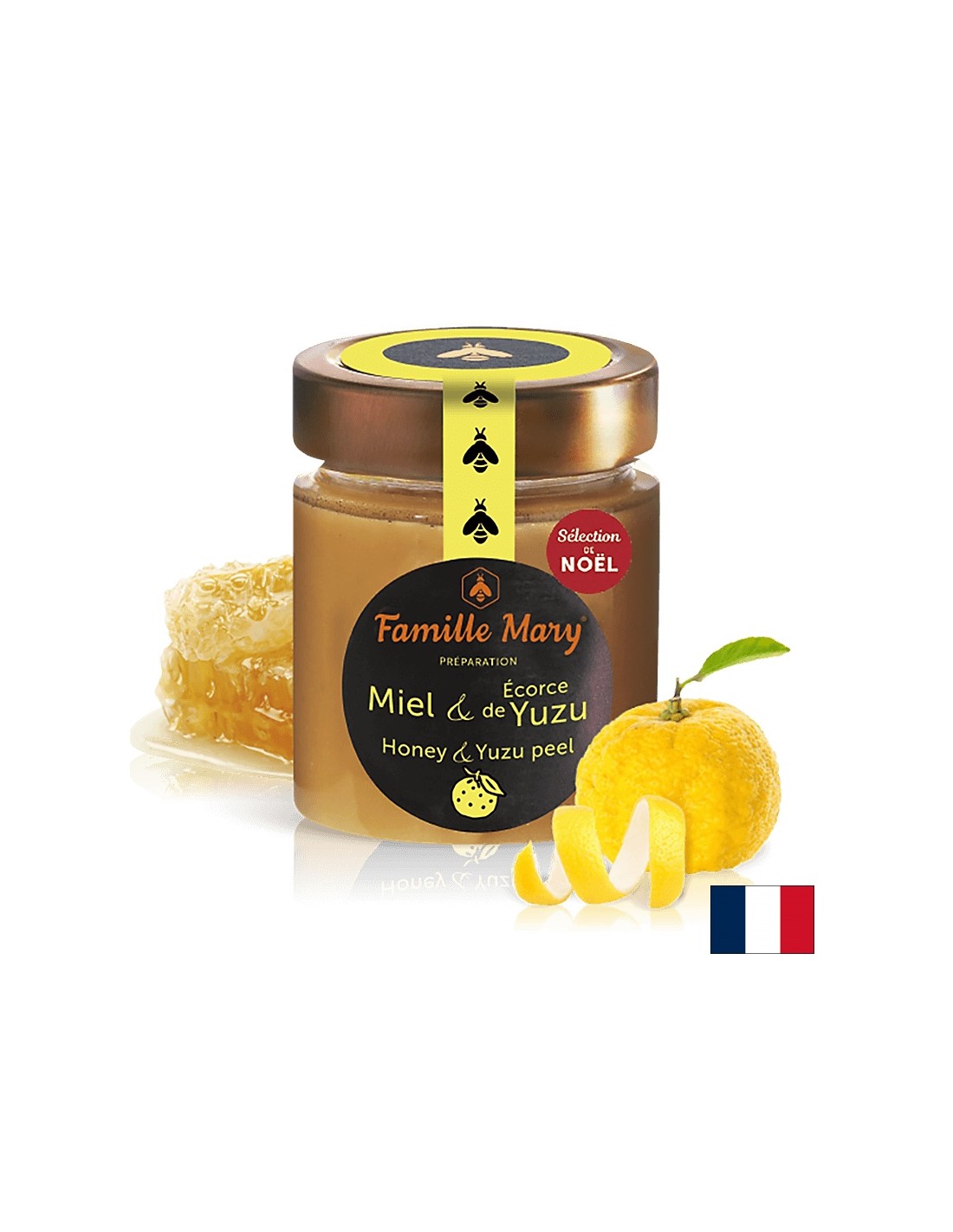 Med z francúzskych kvetov a kôry Yuzu, 170 g