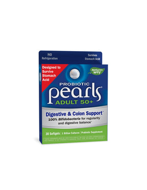 Pearls® Probiotic 50+ Adult - Pearls® probiotic for adults 50+, 1 billion active probiotics, 30 softgel capsules - Nutra Best Europe