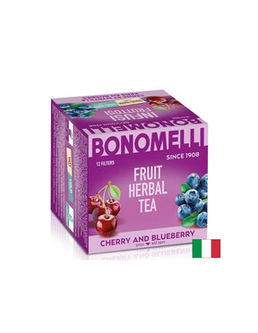 Fruit tea with cherry and blueberries - Rich flavor and antioxidant power, 12 sachets - Nutra Best Europe