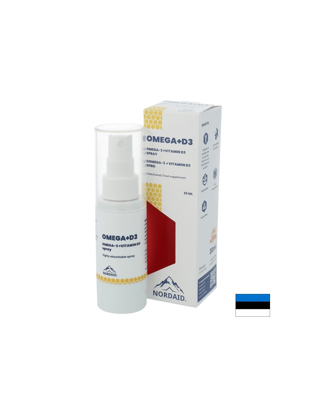 Omega -3 EPA a DHA + Vitamín D3 1000 IU - Silná imunita a zdravé kosti a zuby - ústí sprej, 30 ml, 200 sprejov