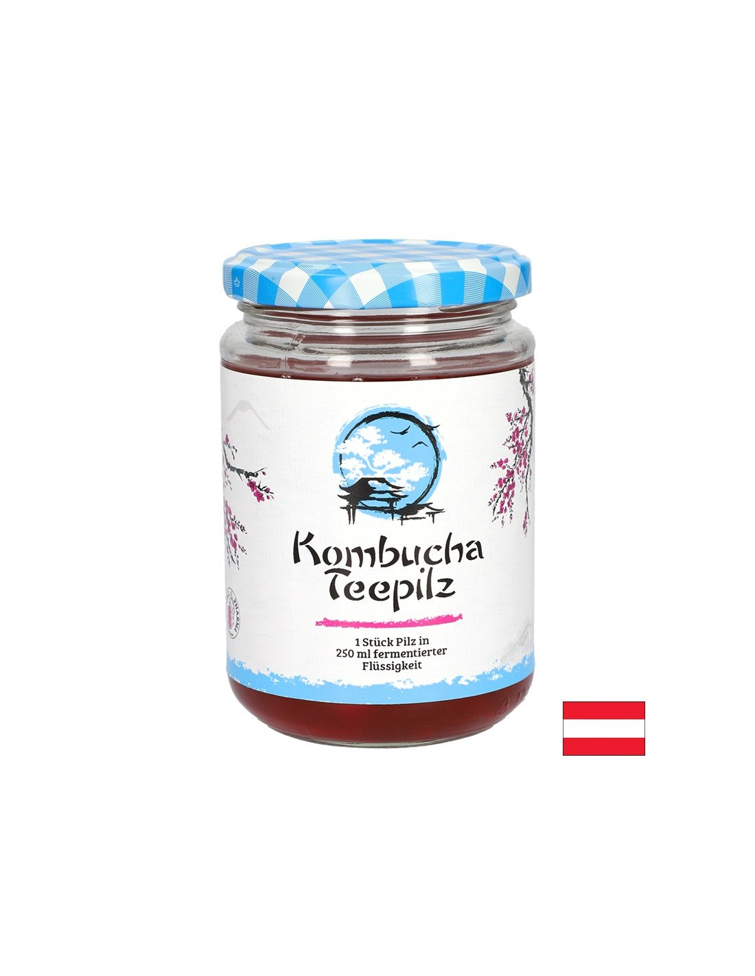 Posilňuje imunitu - čajová špongia z Kombucha s fermentovaným ovocným čajom, 200 ml