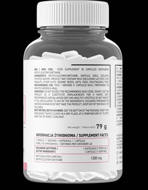 MSM 1200 mg 60 kapsúl