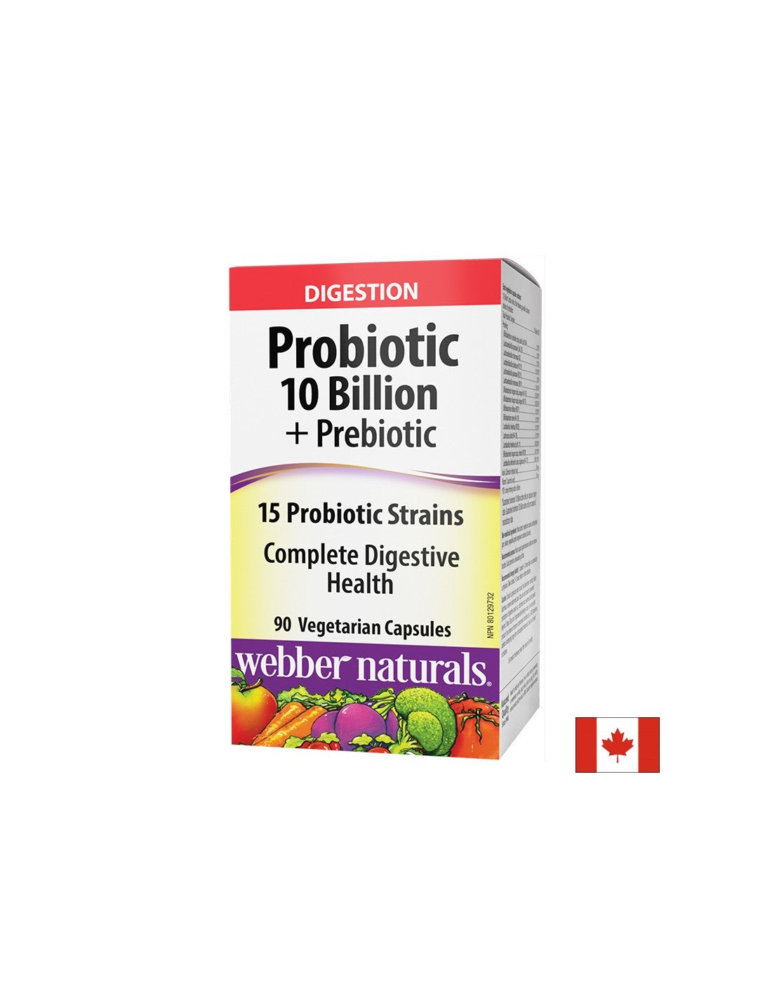 Probiotic 10 miliárd aktívnych probiotík, 15 kmeňových vzorcov + prebiotiká, 90 kapsúl