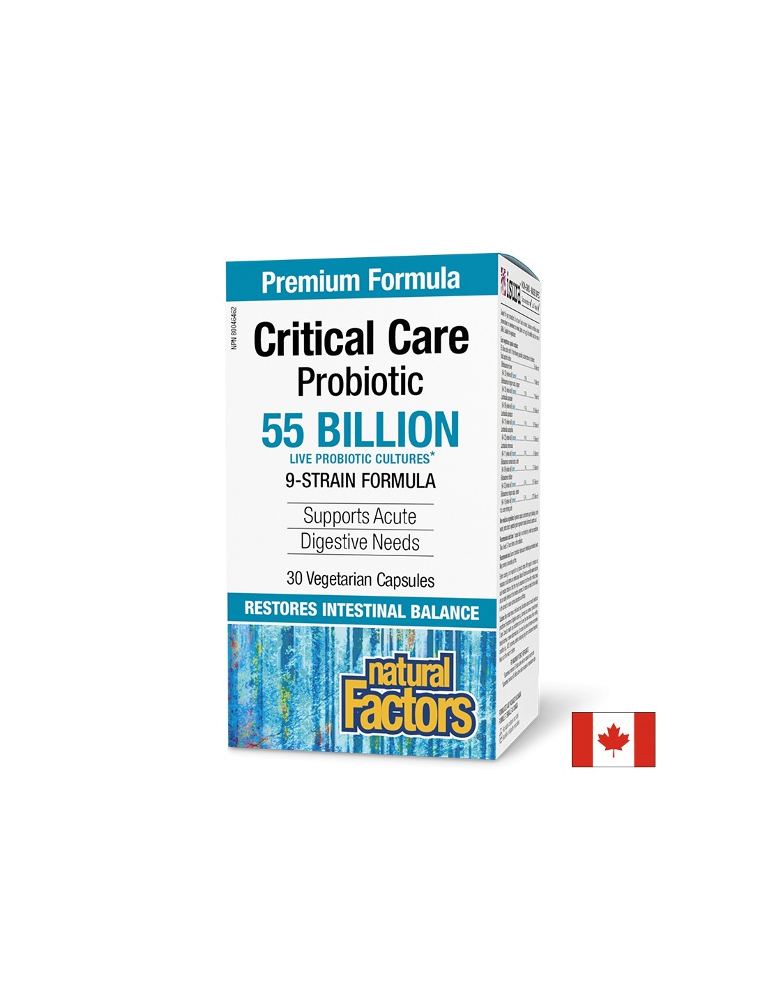 Probiotic - Critical Care Probiotic, 55 miliárd aktívnych probiotík, 9 kmeňové zloženie, 30 V-kapsuly <tc>Natural Factors</tc>