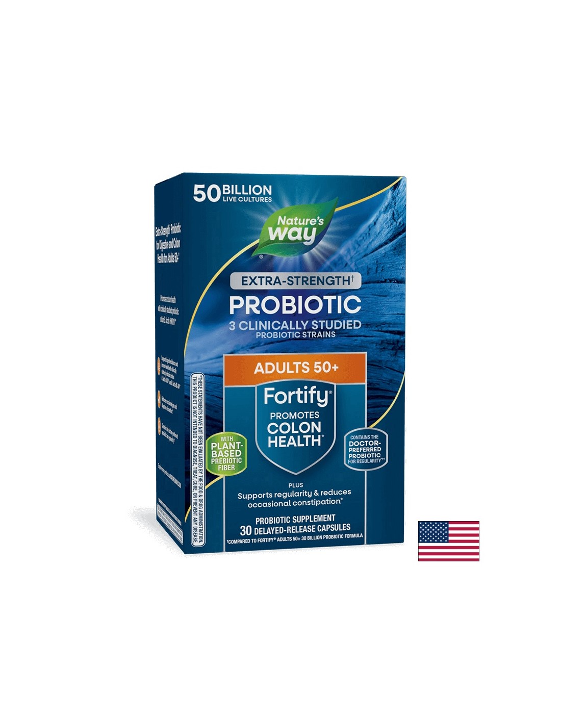 Probiotic+ Prebiotiká 50+ Vysoká dávka - Opevni vek 50+ Probiotická extra sila, 50 miliárd aktívnych probiotík, 30 kapsúl