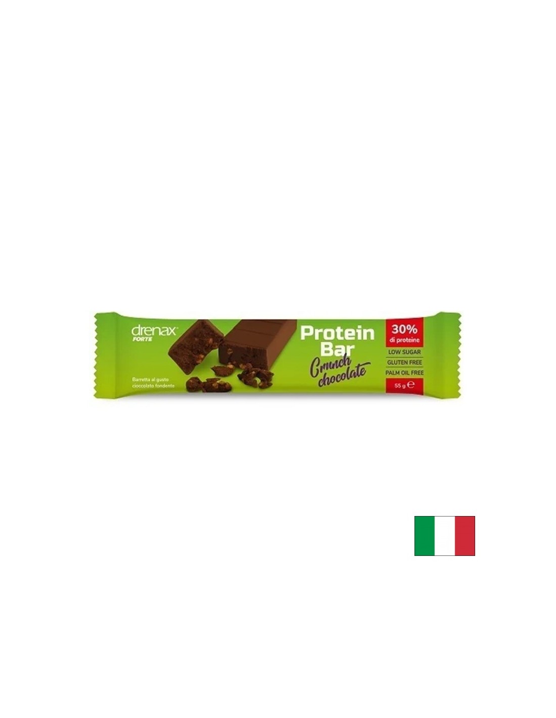 Протеиново барче (30% протеини) хрупкав шоколад Drenax®, 55 G, 55 G
