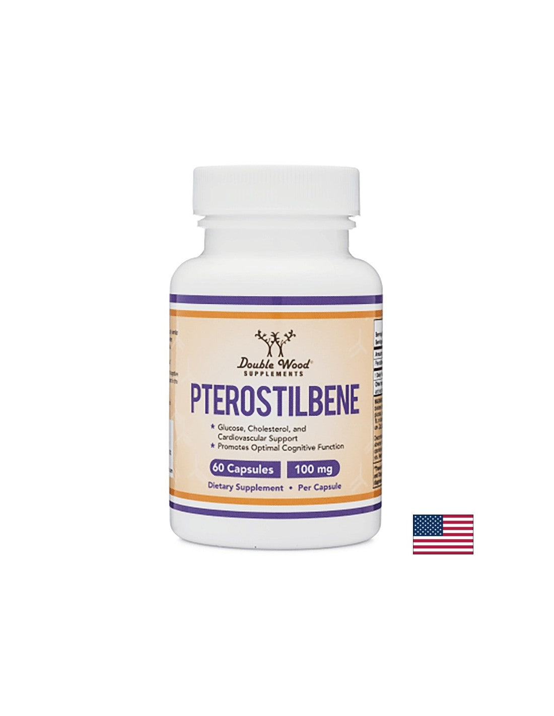 Pterostilbene/Pterostilbene, 100 mg, 60 kapsúl <tc>Double Wood</tc>