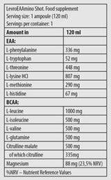 Shot Levro Eaamino Éterické aminokyseliny - 120 ml