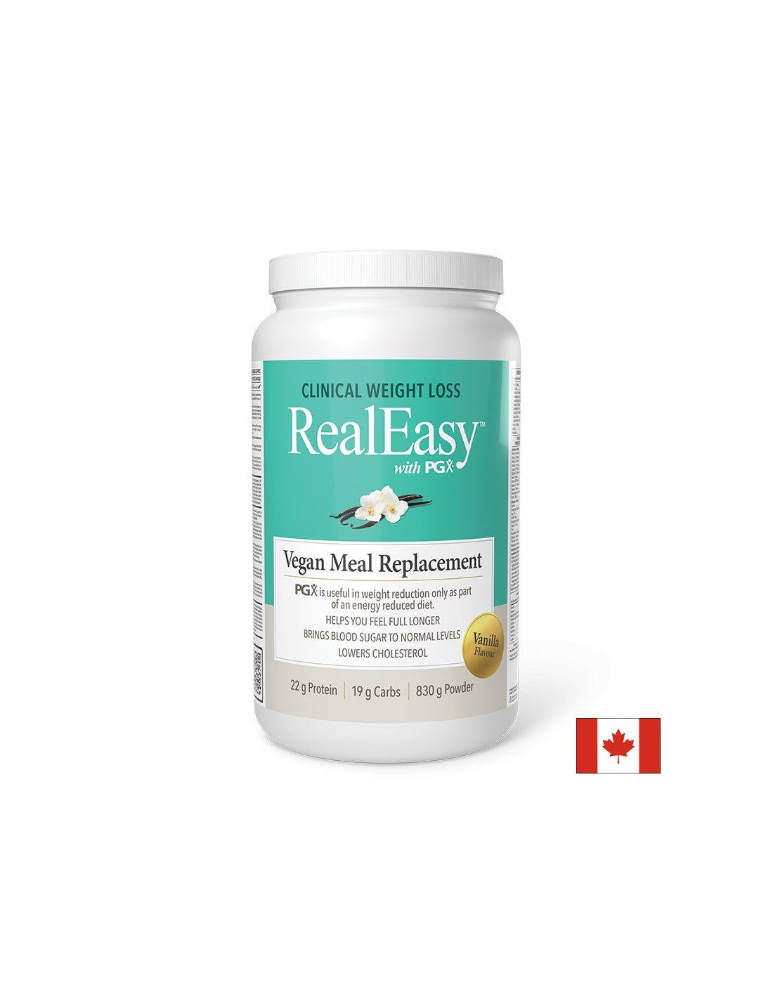 Real Easy ™ s PGX® - Pre zdravé chudnutie, 830 g prášku s vanilkovou príchuťou