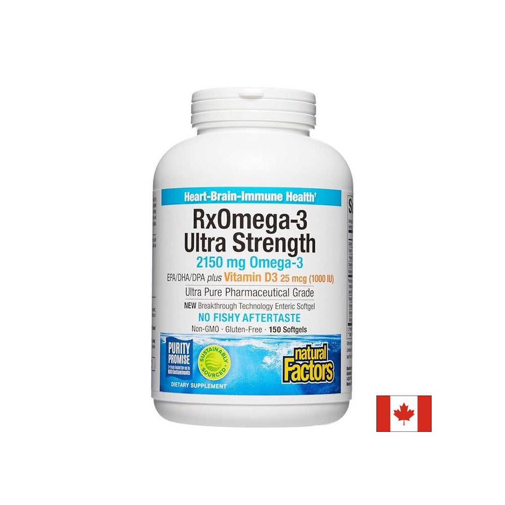 Rx Omega-3 ultra pevnosť 2150 mg + vitamín D3 1000 IU, 150 kapsúl softgel