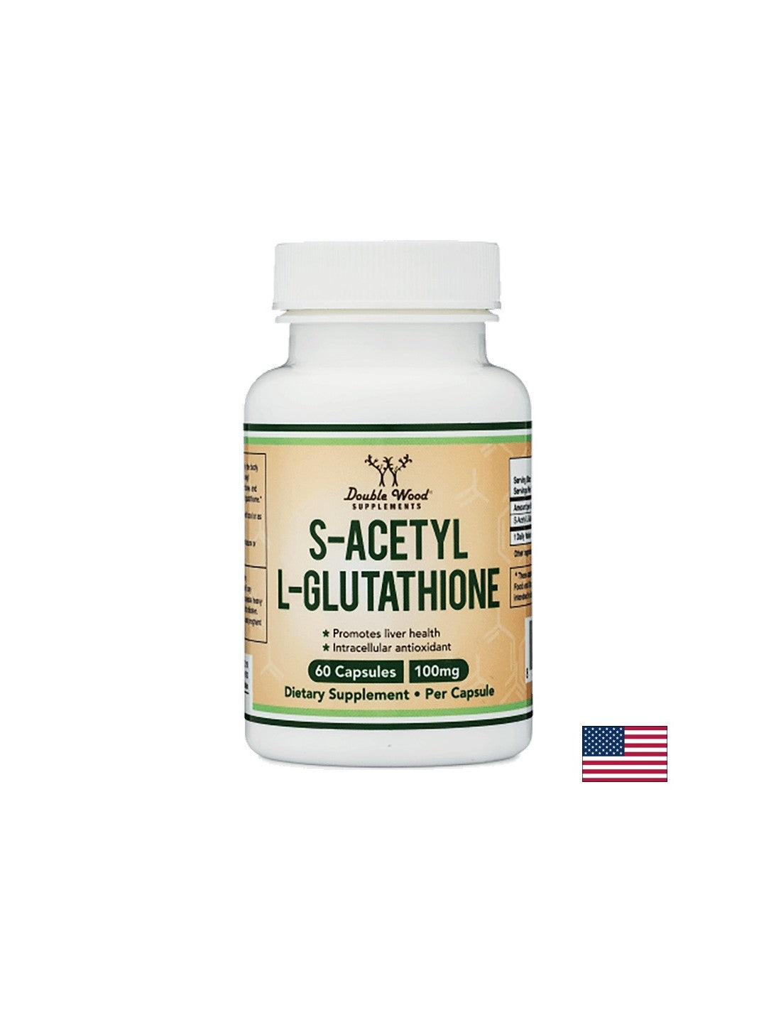 S-Acetyl-L-Glutatión/ S-Acetyl-L-Glutatión, 60 kapsúl <tc>Double Wood</tc>