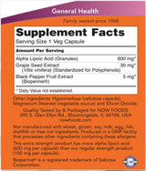Kyselina alfa lipoová 600 mg / extra sila - 120 kapsúl