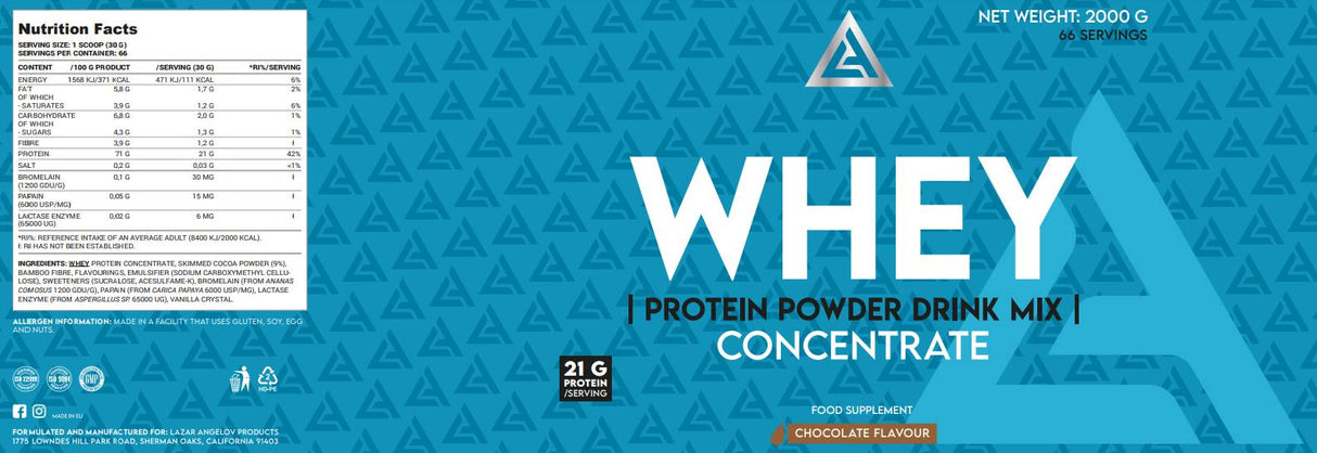 Koncentrát proteínu LA srvátky Mix prémiových nápojov - 2000 gramov
