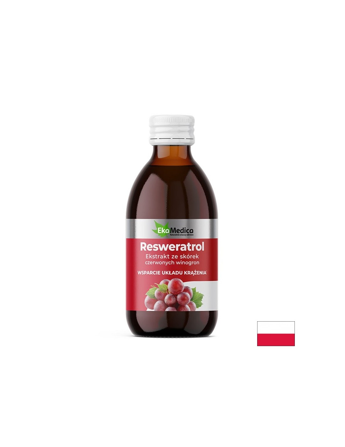 Red Grape Juice poskytujúca resveratrol - srdcový tonický a antioxidant, 250 ml, 25 dávok