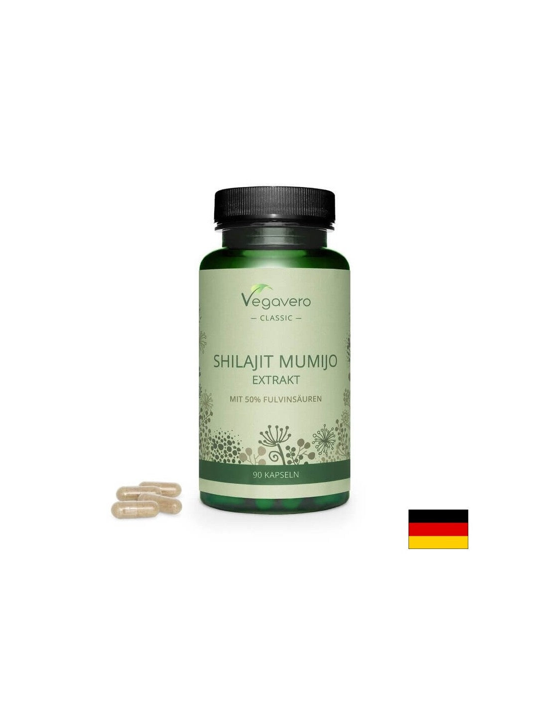 Shilajit Mumijo/ extrakt shilajit (Mumio), 90 kapsúl, 100% vegánsky