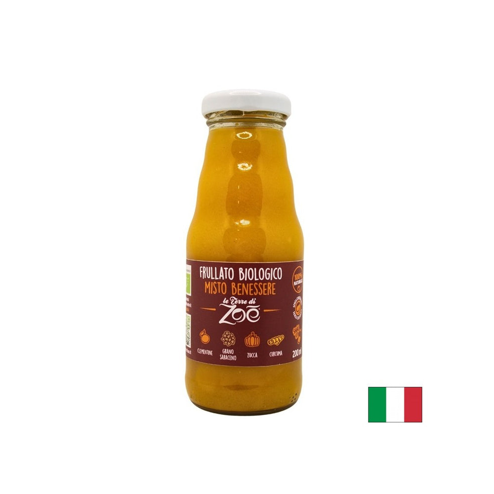 Organický smoothie mandarínky, tekvice, pohánky, kurkumy, 200 ml