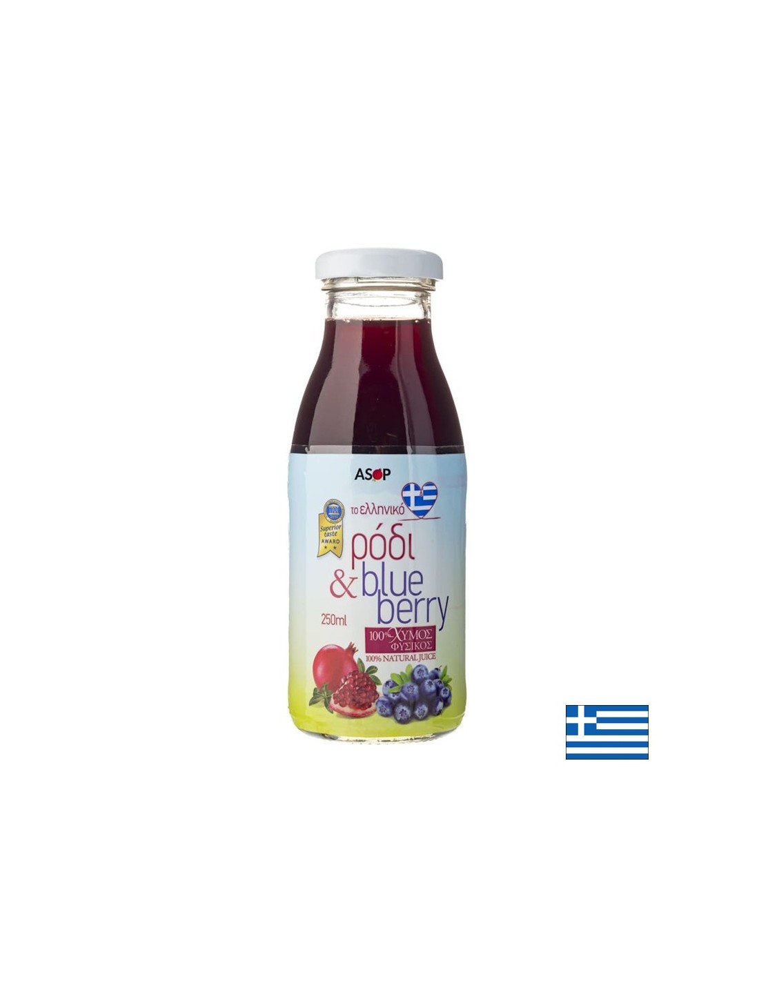 Šťavu z granátového jablka a čučoriedky - Imunita a ochrana antioxidantov, 250 ml