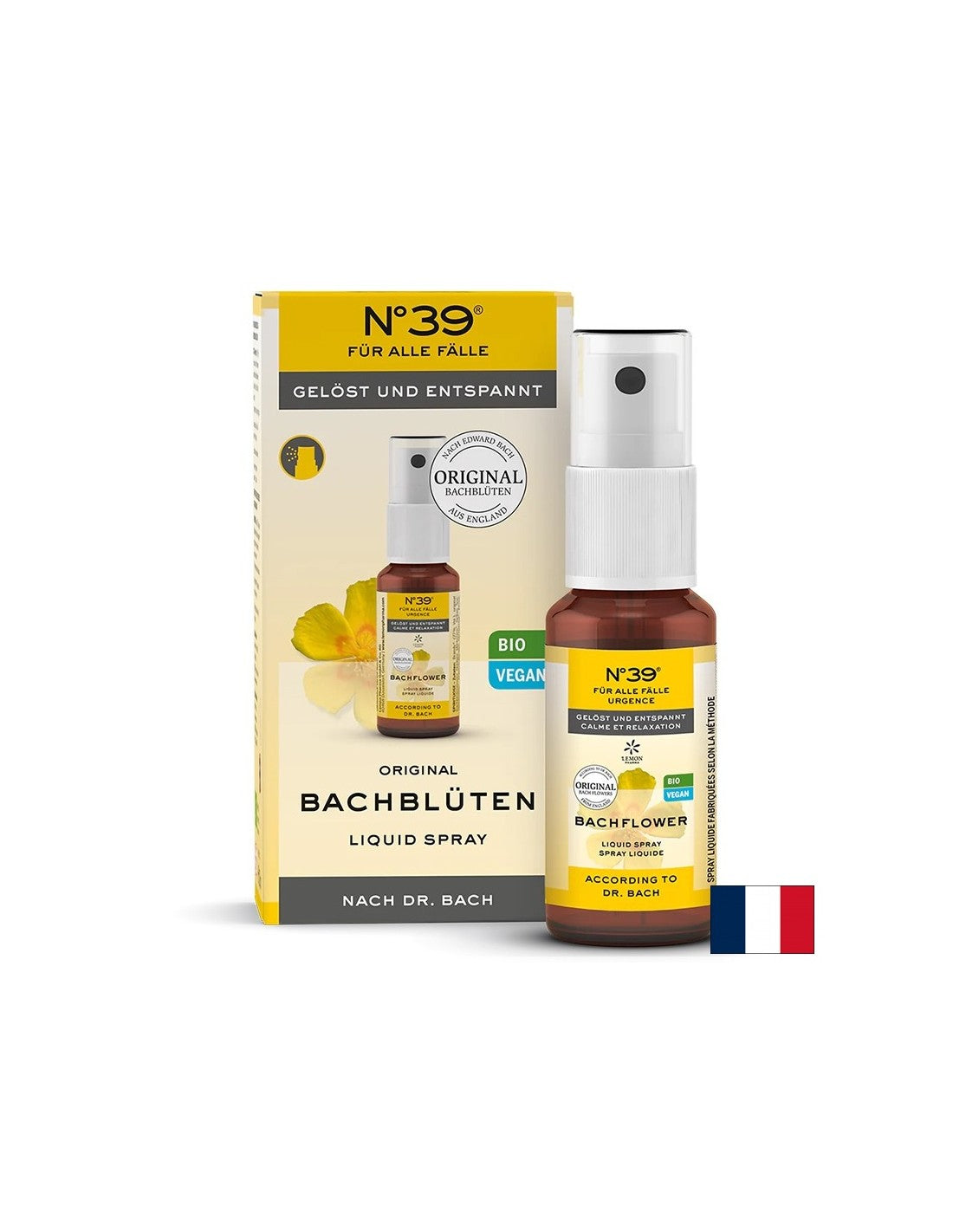 Dr. Bach Spray N°39 - Núdzové prípady pre upokojenie a relaxáciu, 20 ml <tc>Lemon Pharma</tc>