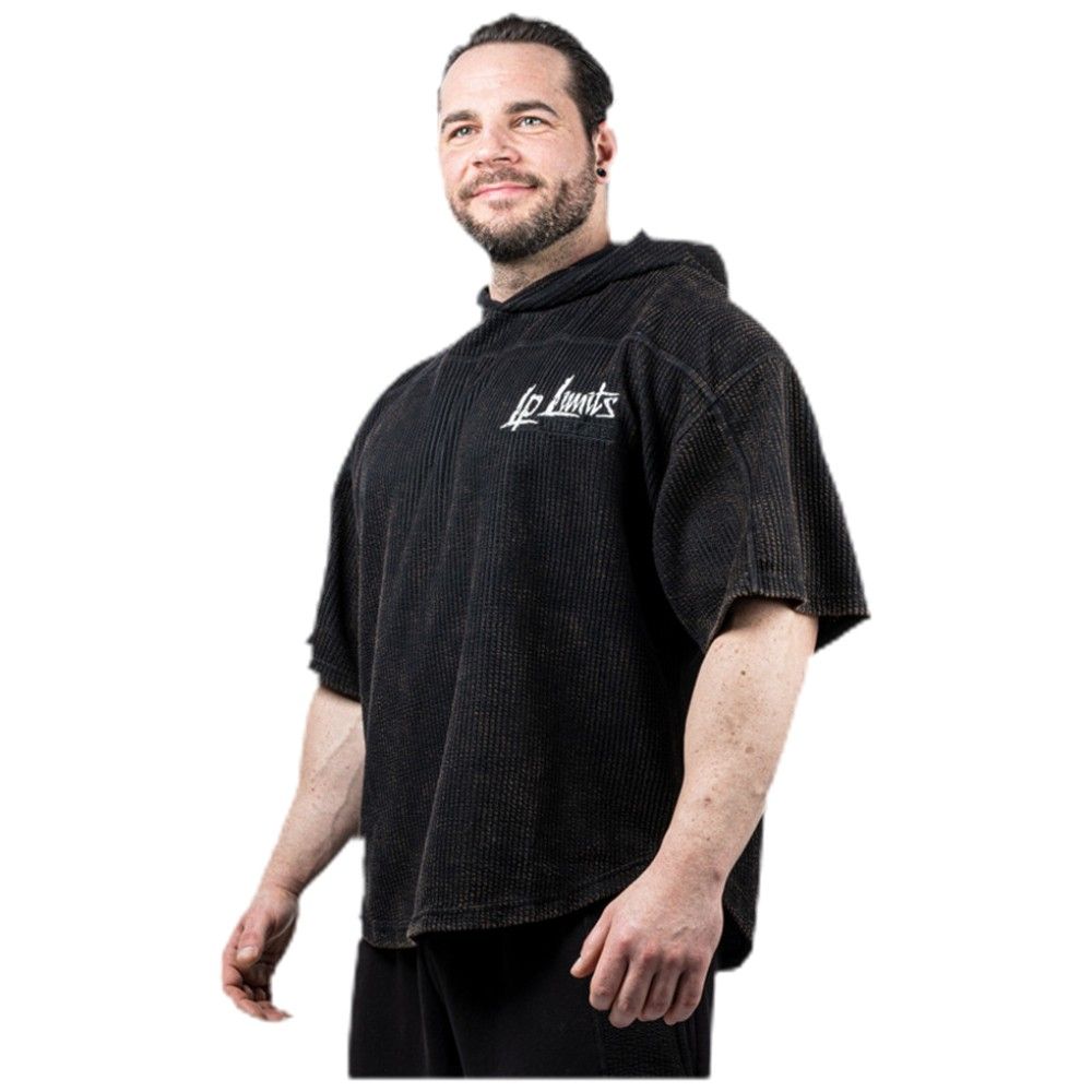 <tc>Legal Power</tc> Mikina s kapucňou Stone Wash Rag Top ''Boston'' / Top s kapucňou / Čierna - čierna
