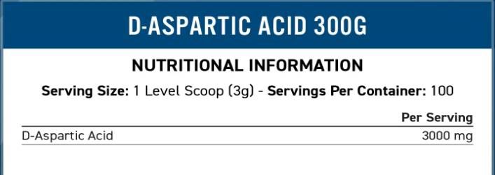 Prášok kyseliny D -aspartárovej 3000 mg - 300 gramov