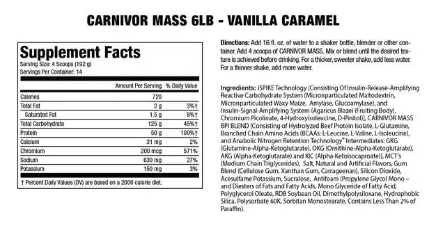 Mass Mass / Gainer - 2724 gramov