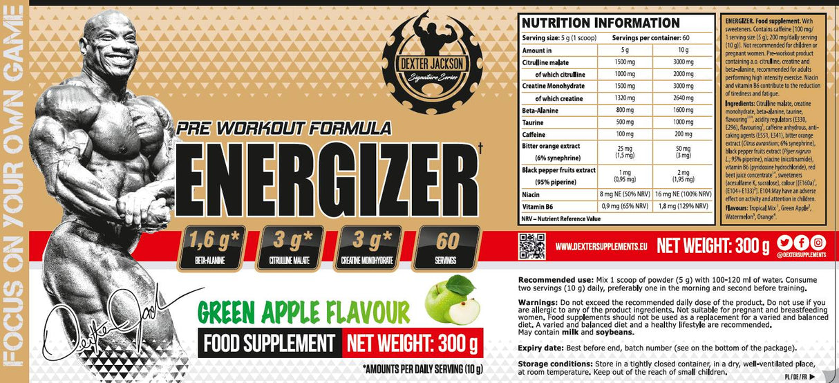 Gold Series | Vzorec Energizer pred tréningom - 300 gramov
