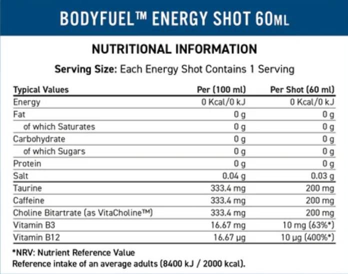 Energetické zábery tela - 12 x 60 ml