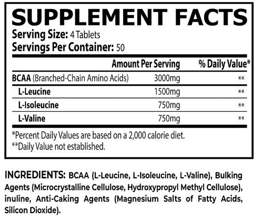 Tabs BCAA 3000 mg - 200 tabliet