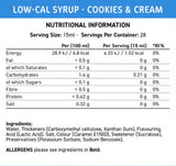 Nižší sirup s nízkym obsahom kalu | Cookies a krém - 425 ml