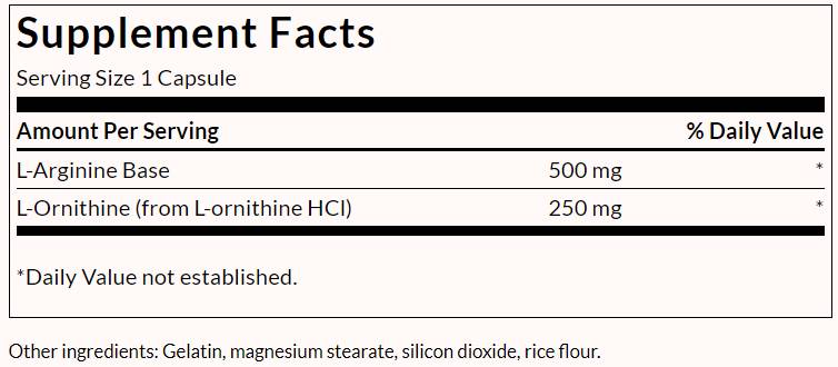 L-arginín a L-Onnitine-100 kapsúl